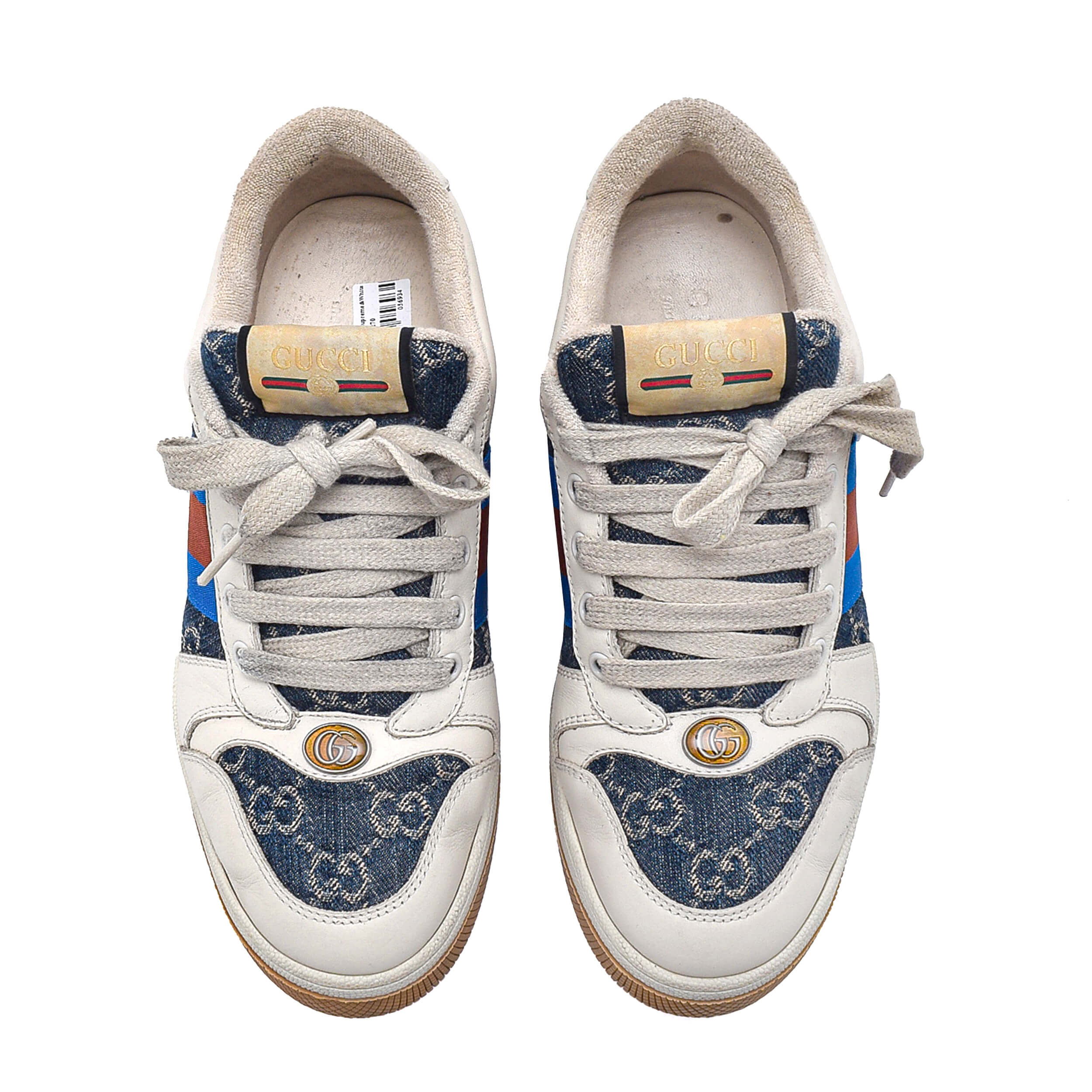 Gucci - Denim GG Supreme&White Leather Sneakers